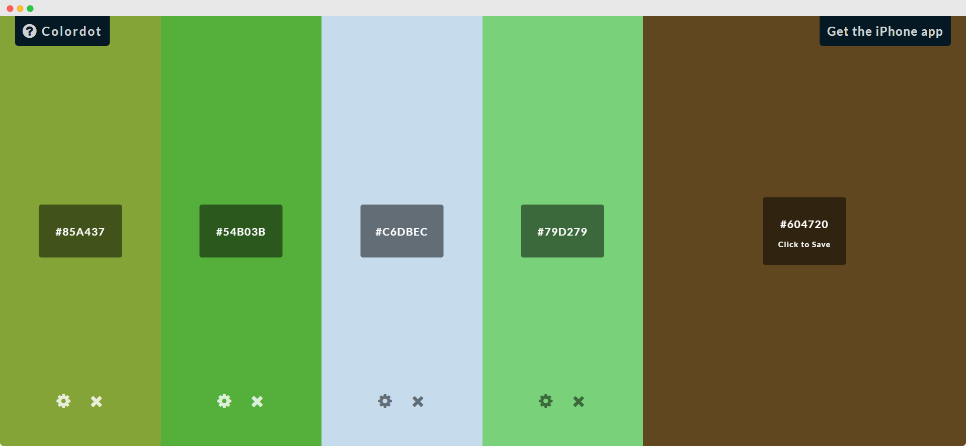 Image of Color website