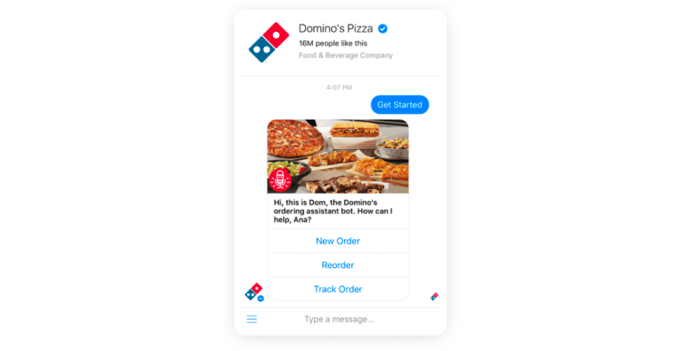 An example of rule-based chatbots.