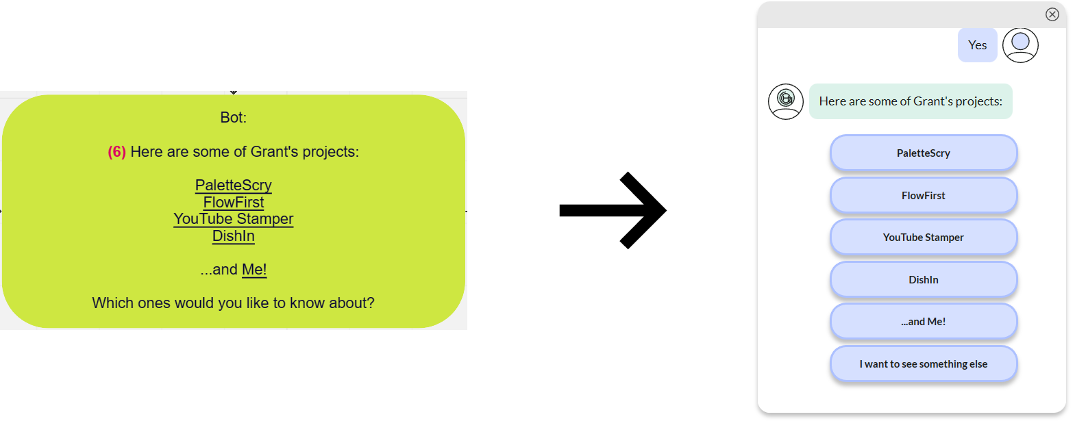 Removed superfluous query text from Project intro.