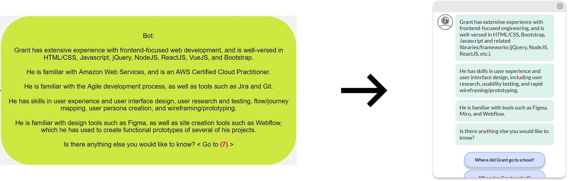 Made Skills message more concise and parseable.